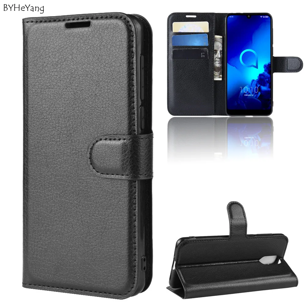 Для Alcatel 3L чехол 5 9 дюймов Lichi Флип кожаный для телефона с книгой Alcatel3L кошелек
