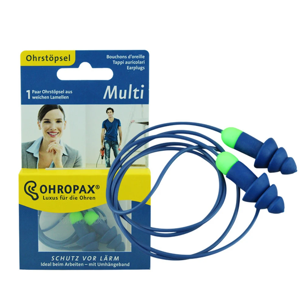 Ohropax силиконовые удобные беруши для взрослых, унисекс, проводные, для плавания, учебы, сна, шумоподавление, защита для ушей