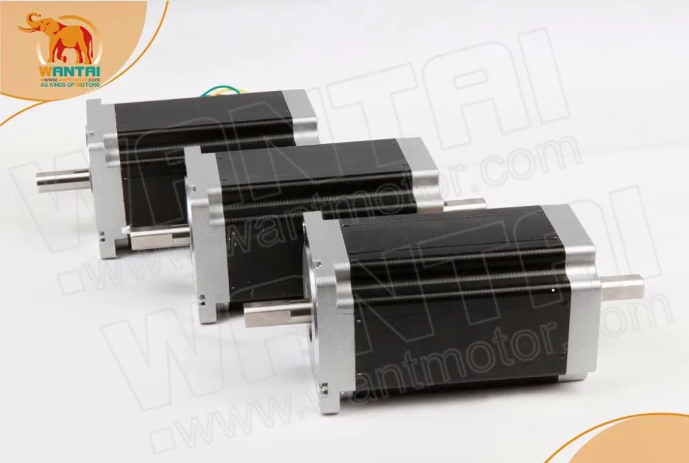

EU free!Wantai 3PCS Nema34 Stepper Motor Dual shaft WT86STH118-6004B 5.6A 3.6V 8.7N-m(1232oz-in) Laser CNC TOUNTER KIT