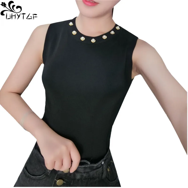 UHYTGF Summer Knit Sweater For Women Vest Befree Thin Sleeveless Pullover Top Female Fashion Slim Elasticity Short Waistcoat 318
UHYTGF Summer Knit Sweater For Women Vest Befree Thin Sleeveless Pullover Top Female Fashion Slim Elasticity Short Waistcoat 318