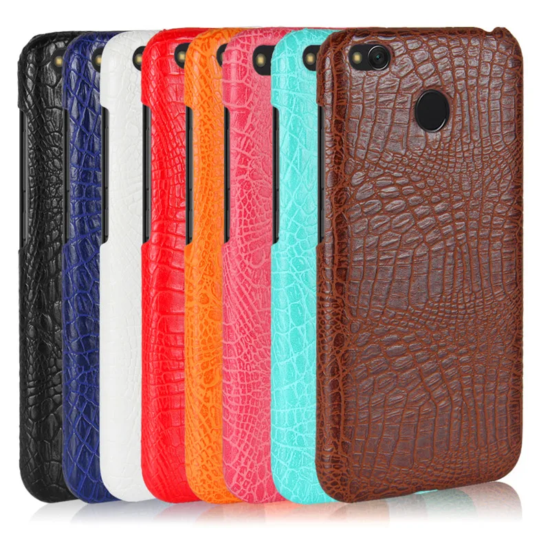 

Xiaomi Redmi 4X Redmi4X Case Crocodile Grain Hard PC+PU Leather Surface Back Cover Case for Xiaomi Redmi 4X Redmi4X Hard Cover