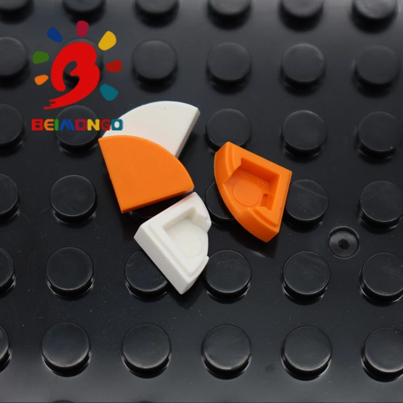 Бесплатная доставка! BEIMONGO строительные блоки плоская плитка 1x1 круглая четверть