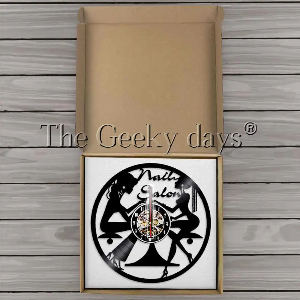 Настенные часы для маникюра и педикюра виниловые модные украшения салона