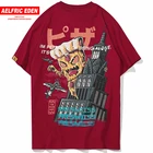 Aelfric Eden, креативная футболка с короткими рукавами и 3D-принтом в виде мультяшных букв, 2018, хип-хоп Уличная одежда, футболки, мужские повседневные топы, футболки Fs07