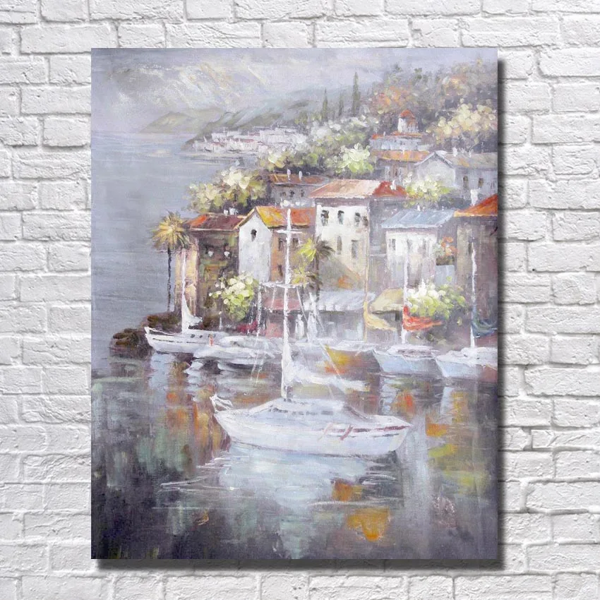 Oil Painting Sealandscape Wall Art Home Decoration Living Room Wall Decor Handpainted Large Canvas Art No framed