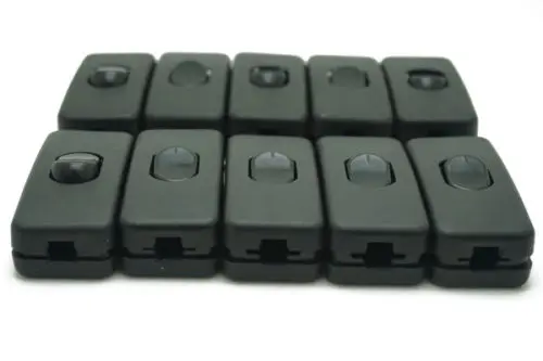 10 шт./партия Unverisal AC 110 250 В 2A Встроенная лампа освещения пластик в сетевой шнур