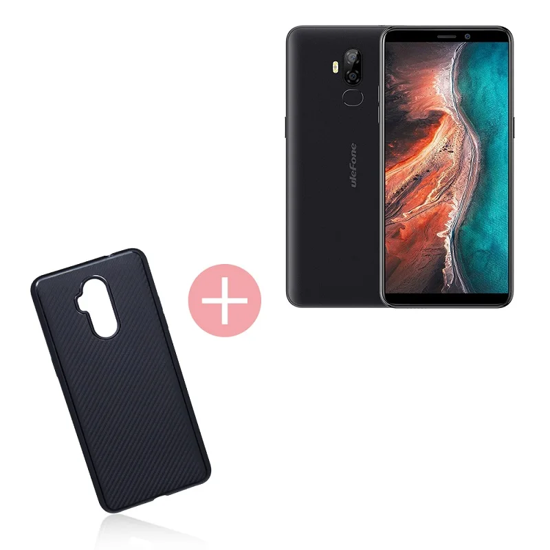 Black Add Case Ulefone P6000 Plus 6350 мАч Смартфон Android 9,0 6 дюймов HD+ Двойная камера Ouad Core 3 ГБ 32 ГБ сотовый телефон 4G мобильный телефон Android - Цвет: Black Add Case