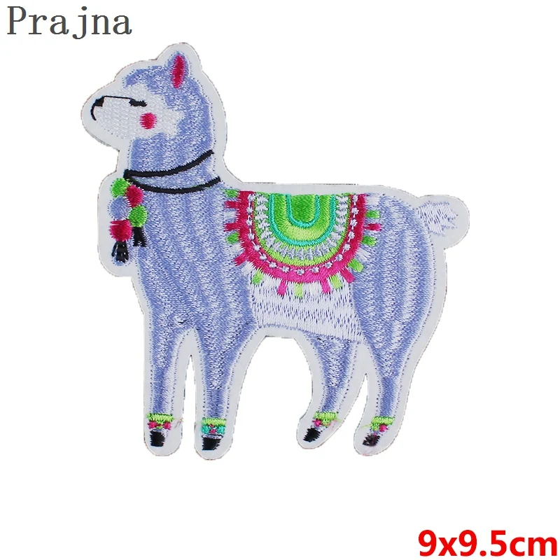 3309 Prajna мультяшная овечка нашивка вышитая железная нашивка для одежды детские наклейки Alpaca DIY аксессуары для одежды Единорог ткань F - Цвет: 3309
