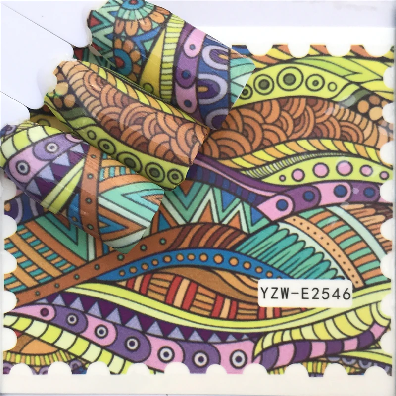

LCJ 1 Sheet Stamp Styles Nail Art Water Transfer Sticker Decals DIY Tips