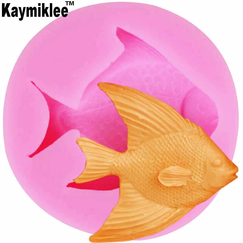 Kaymiklee M858 животных мультфильм рыбы форма силиконовая помады 3D торта кекс желе