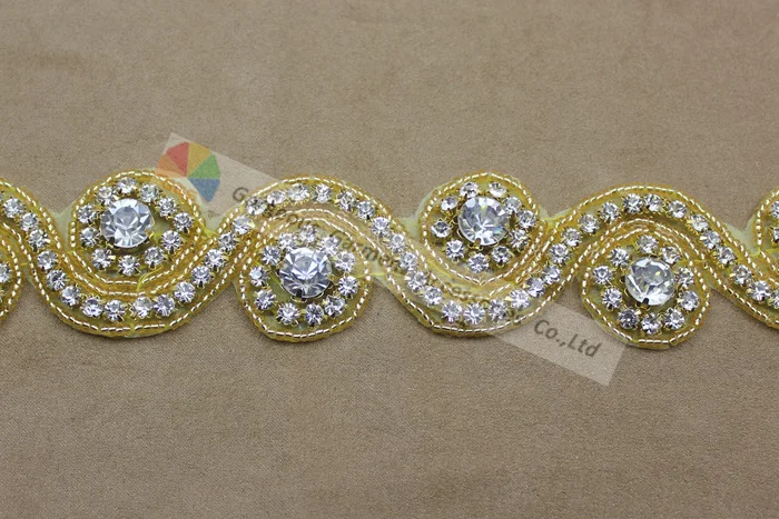 1 ярд Приклеивание по утюгу S-образная форма бандаж отделка Свадебный костюм