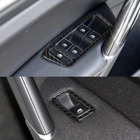 4pcsset carbon fiber car door window lift switch frame cover sticker trim for vw golf 7 mk7 vii 2013 2014 2015 2016 2017