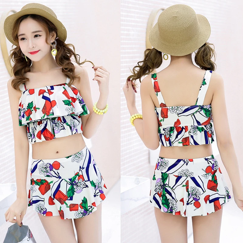 2018 Летний Бикини купальник в винтажном стиле женский милый сексуальный