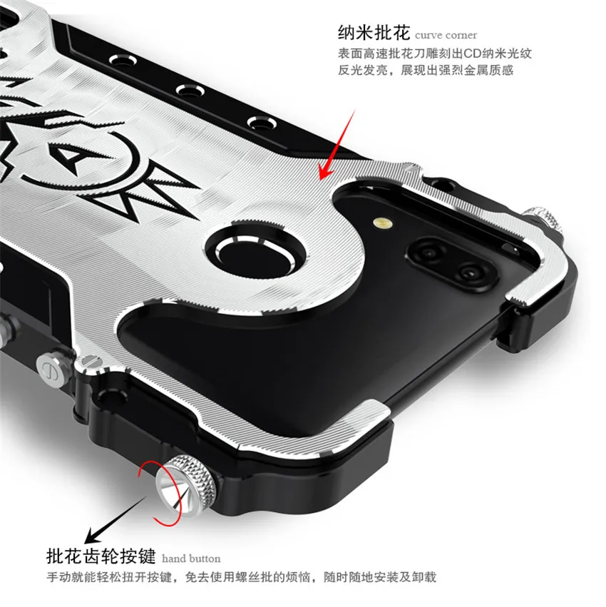 Для Xiaomi Mi 8 Алюминиевый металлический инструмент-меньше CNC бампер триггер тактический Чехол для Xiaomi Mi 8 SE рамка крышка с веревкой
