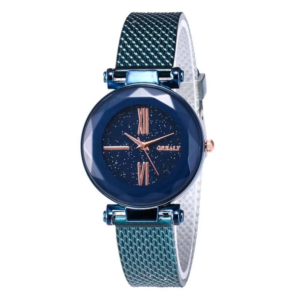 Роскошные Звездные женские часы циферблат для женщин минимализм лучшие продавцы