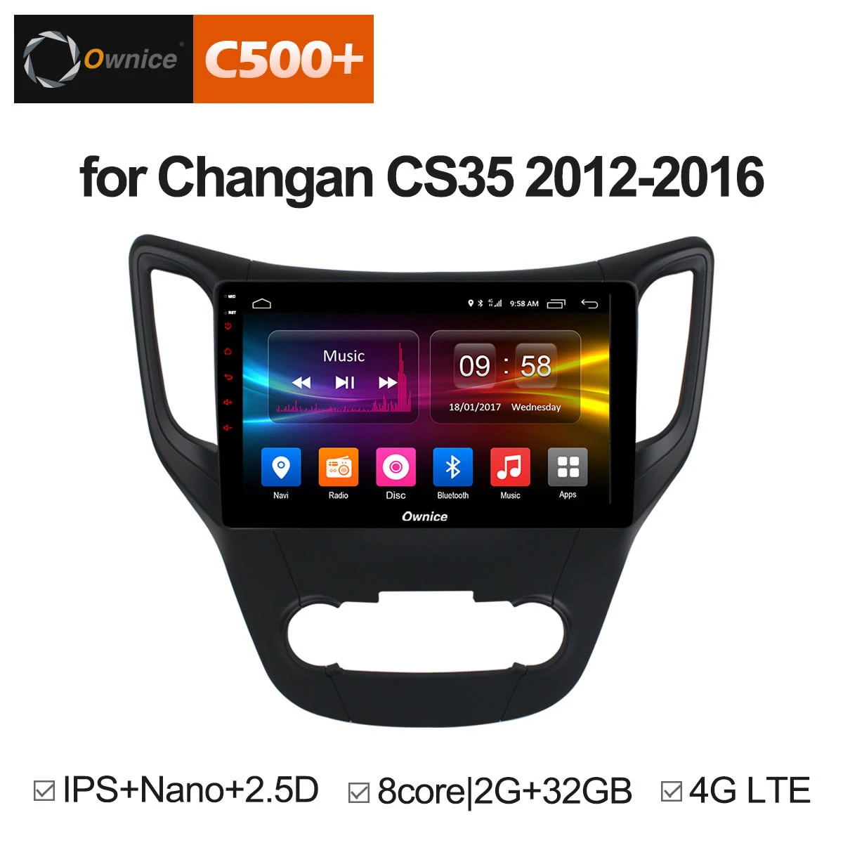 Ownice C500 + G10 10 1 &quotAndroid 8 для Changan CS35 2012 2013 2016 автомобилей Радио стерео аудио DVD gps плеер