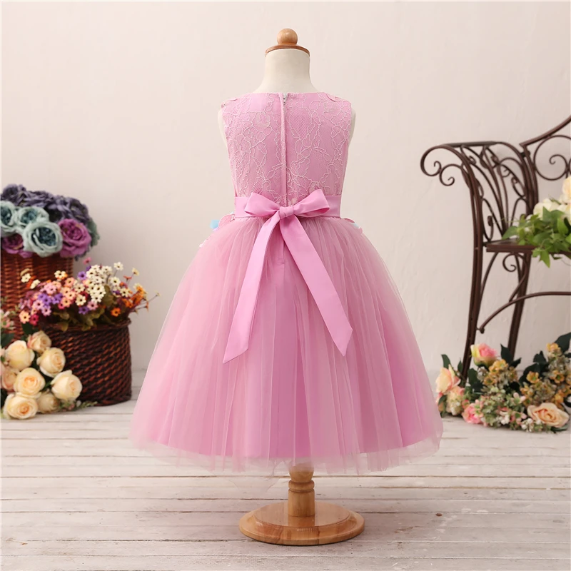 Forevergracedress Lovely Pink Flower Girls Dresses 2019 New Ball Gown Lace Sleeveless Bow Back Kids Pageant Children Gowns | Свадьбы и