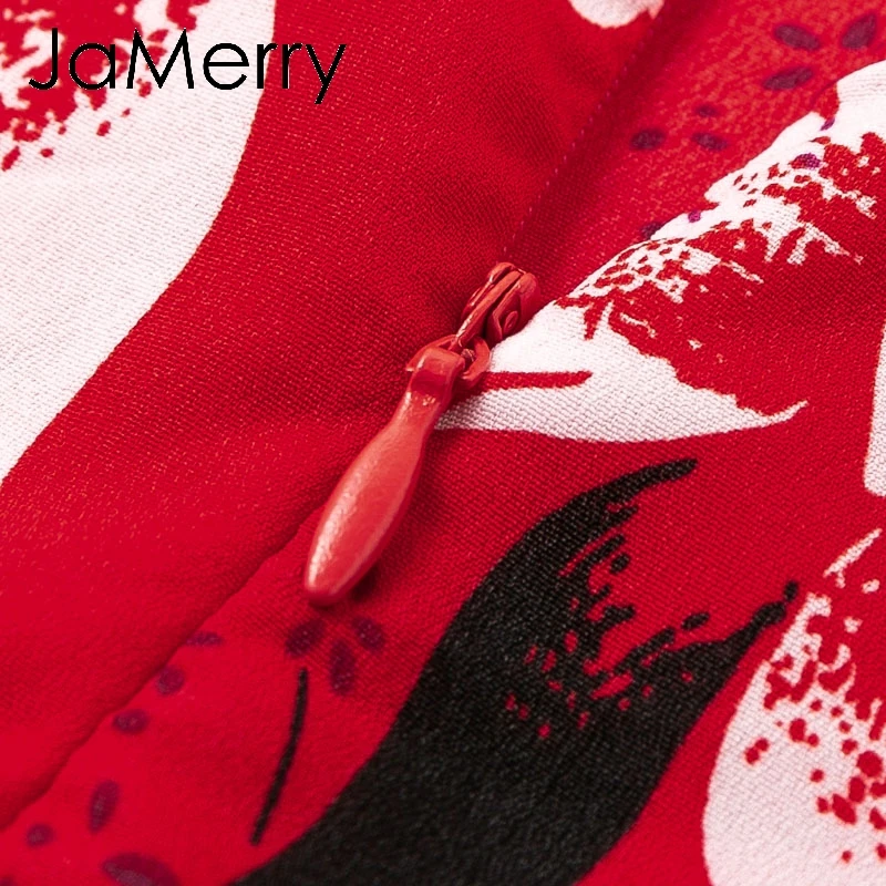 JaMerry Винтаж boho пикантные женские туфли с цветочным принтом короткое платье