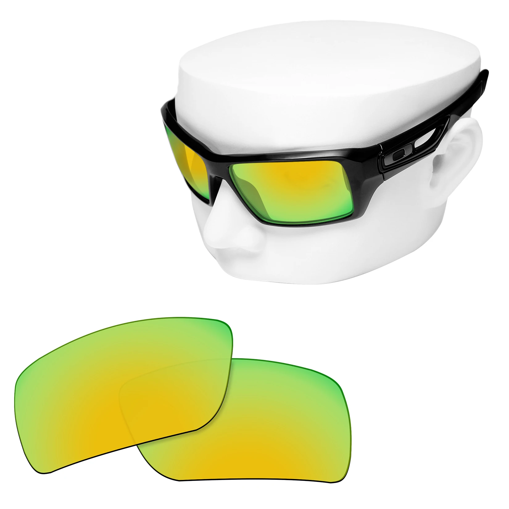 

OOWLIT поляризованные Сменные линзы 24-каратного золота зеркальные для-Oakley eyeпатч 2 OO9136 солнцезащитные очки