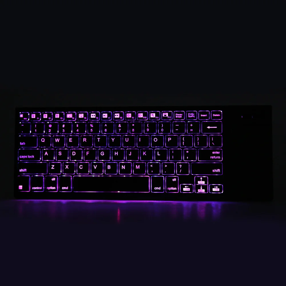 Ультратонкая Беспроводная Bluetooth клавиатура QWERTY тачпад IPazzPort подсветка Поддержка