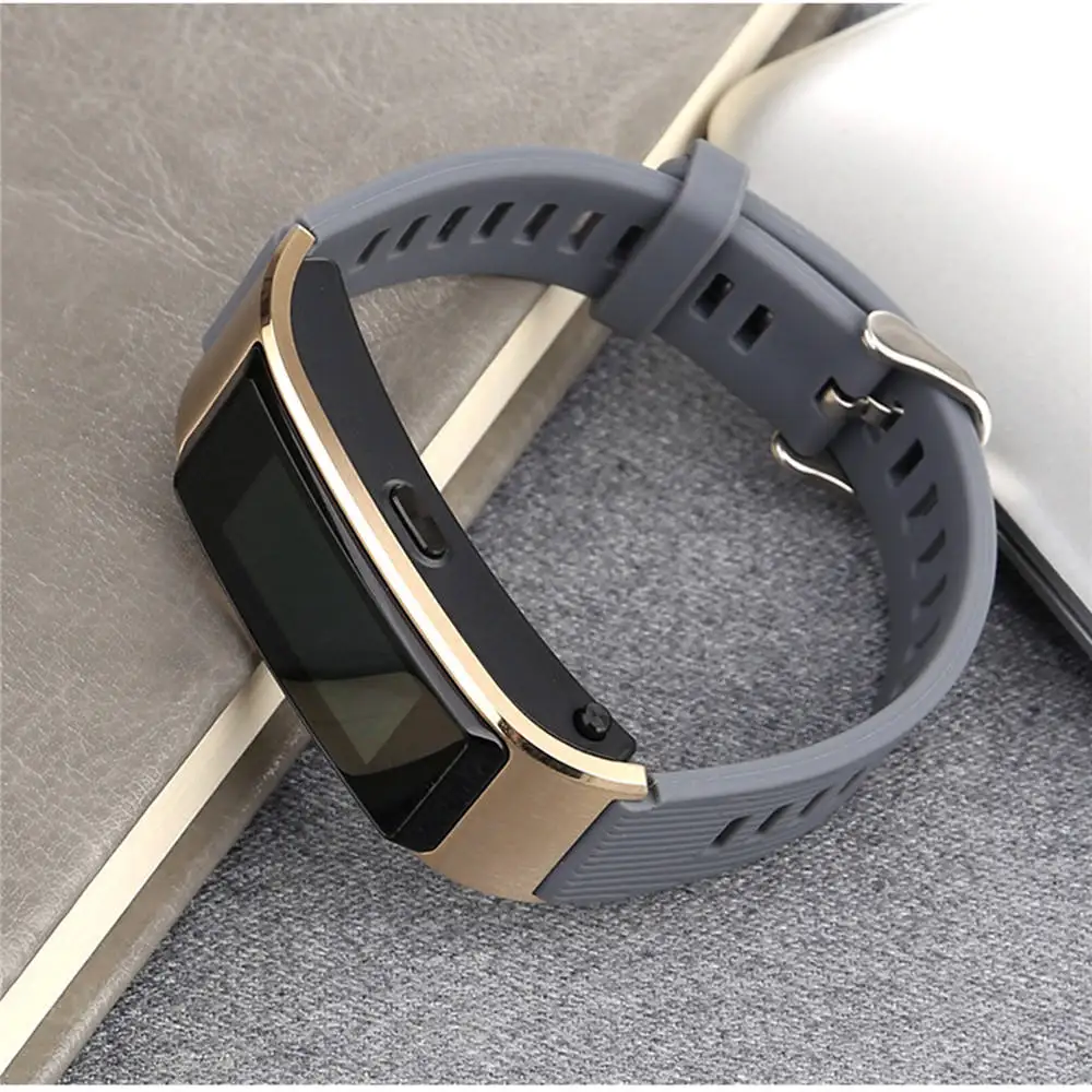 Grey ТПУ браслет на запястье ремешок для huawei TalkBand B5 спортивные Смарт-часы 7 цветов замена ремешок для часов Ремешки для huawei часы - Цвет: Grey