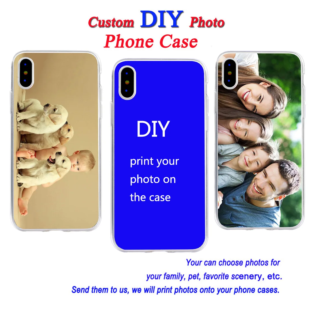 Пользовательские DIY печати фото Мягкий силиконовый чехол для iPhone X 8 плюс 7 Plus s 6 S 5