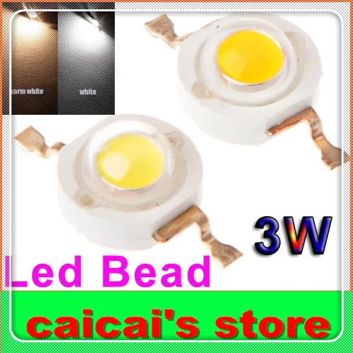 low price White/Warm white 3W High Power Led Lamp Beads 240-300LM Chip Lighting Free Shipping high quality | Лампы и освещение
