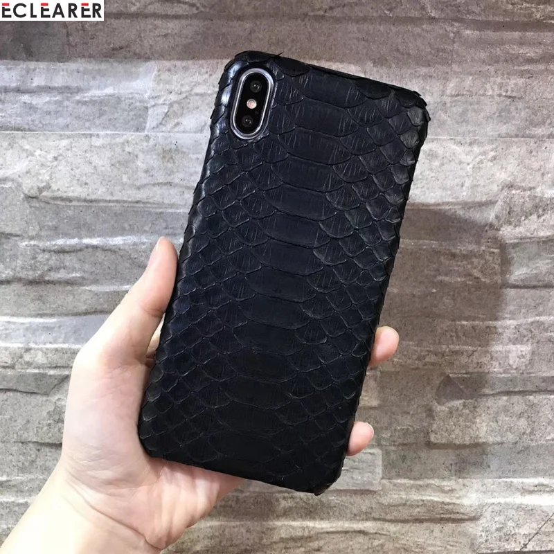 Роскошный чехол для iPhone XS MAX из натуральной кожи питона, кожаный чехол для iPhone XR, оригинальная кожаная задняя крышка для iPhone XS MAX/XR, чехлы