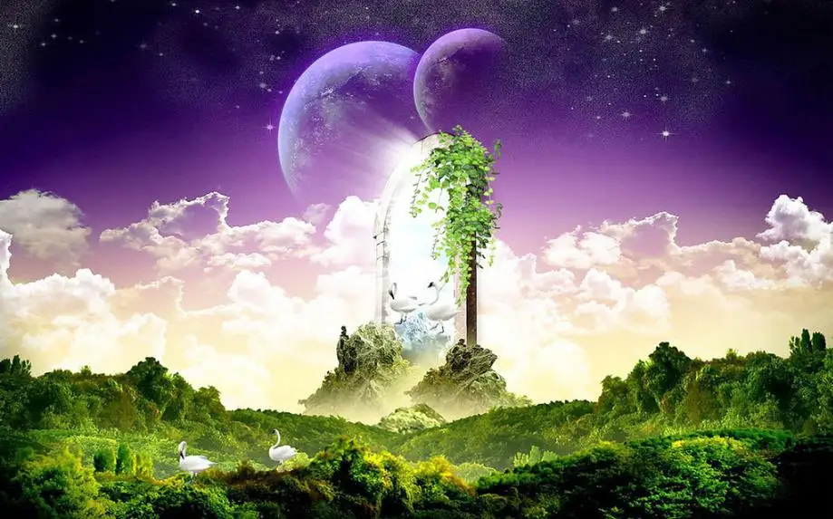 Настенные обои для украшения дома декор неба сада 3 d гостиной | Обустройство