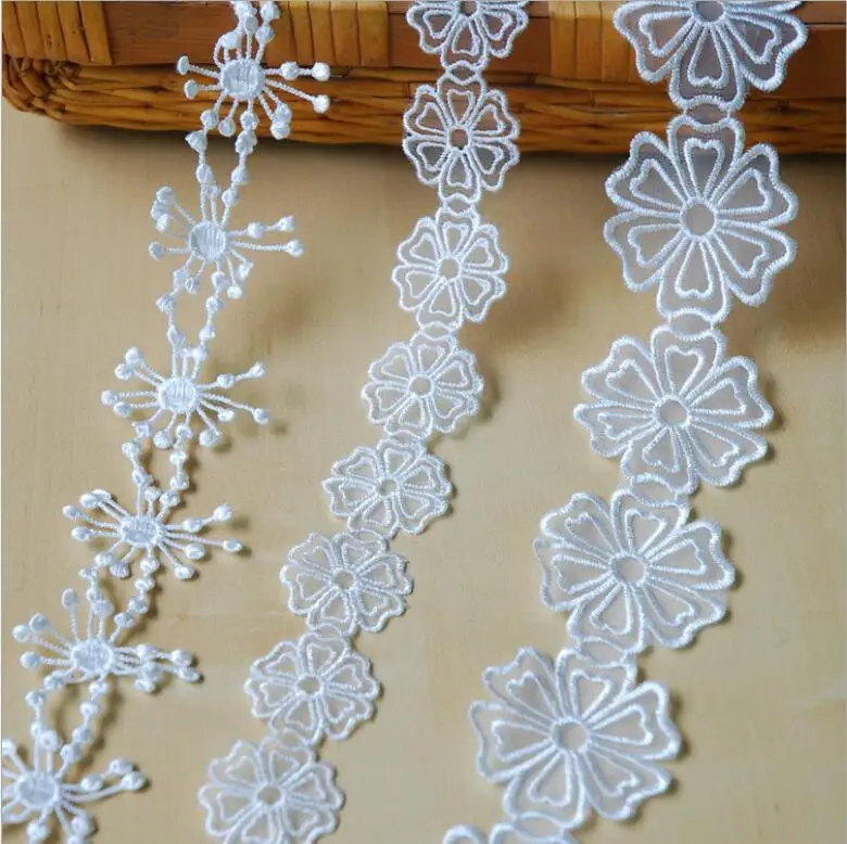 K15353 2Y растворимая органза кружевная отделка Свадебная вышивка костюм