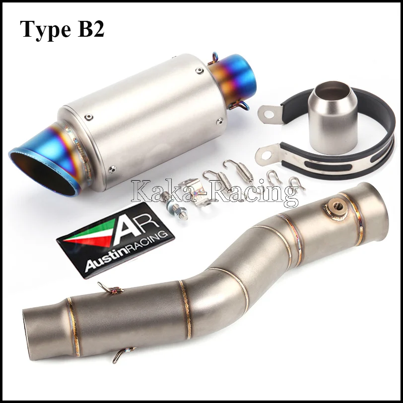 61 мм средняя труба для Yamaha R1 YZF-R1 2009-2014 мотоциклетный глушитель выхлопной трубы