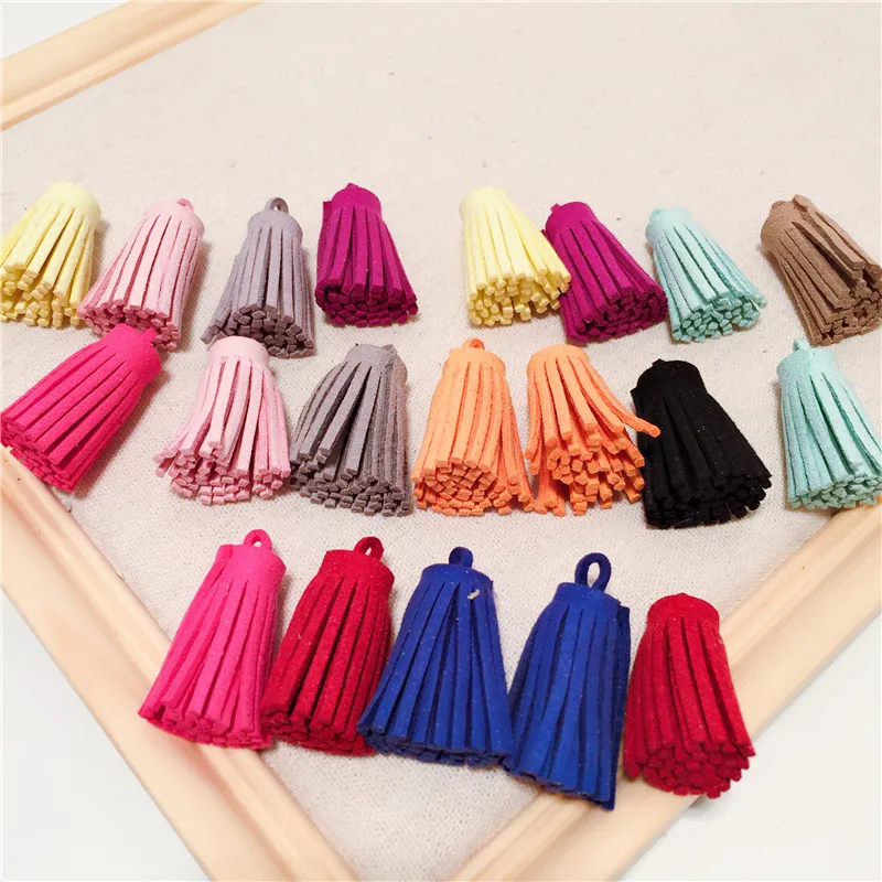 30pcs/lot 35mm Fashion mini Suede Tassel For DIY Sewing Garment/Bags Accessories Craft/Garment Material | Дом и сад