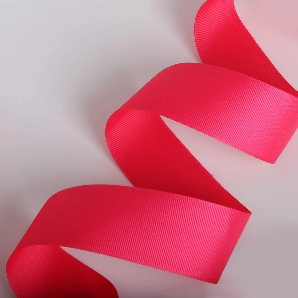 100 ярдов/партия 7-38 мм фуксия Grosgrain ленты Свадебные украшения пригласительные