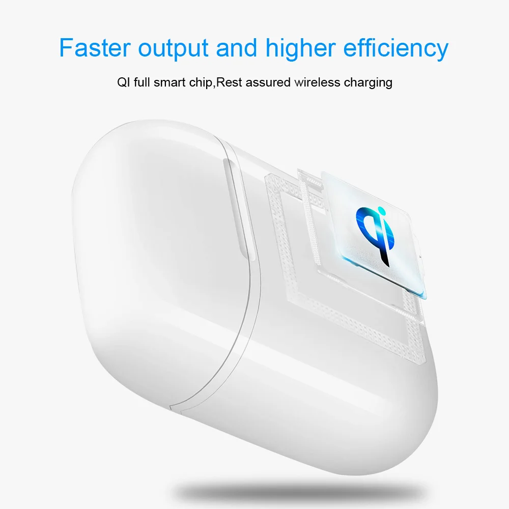 Portefeuille для AirPods чехол беспроводной зарядки защитный Qi Apple Air Pods Наушники