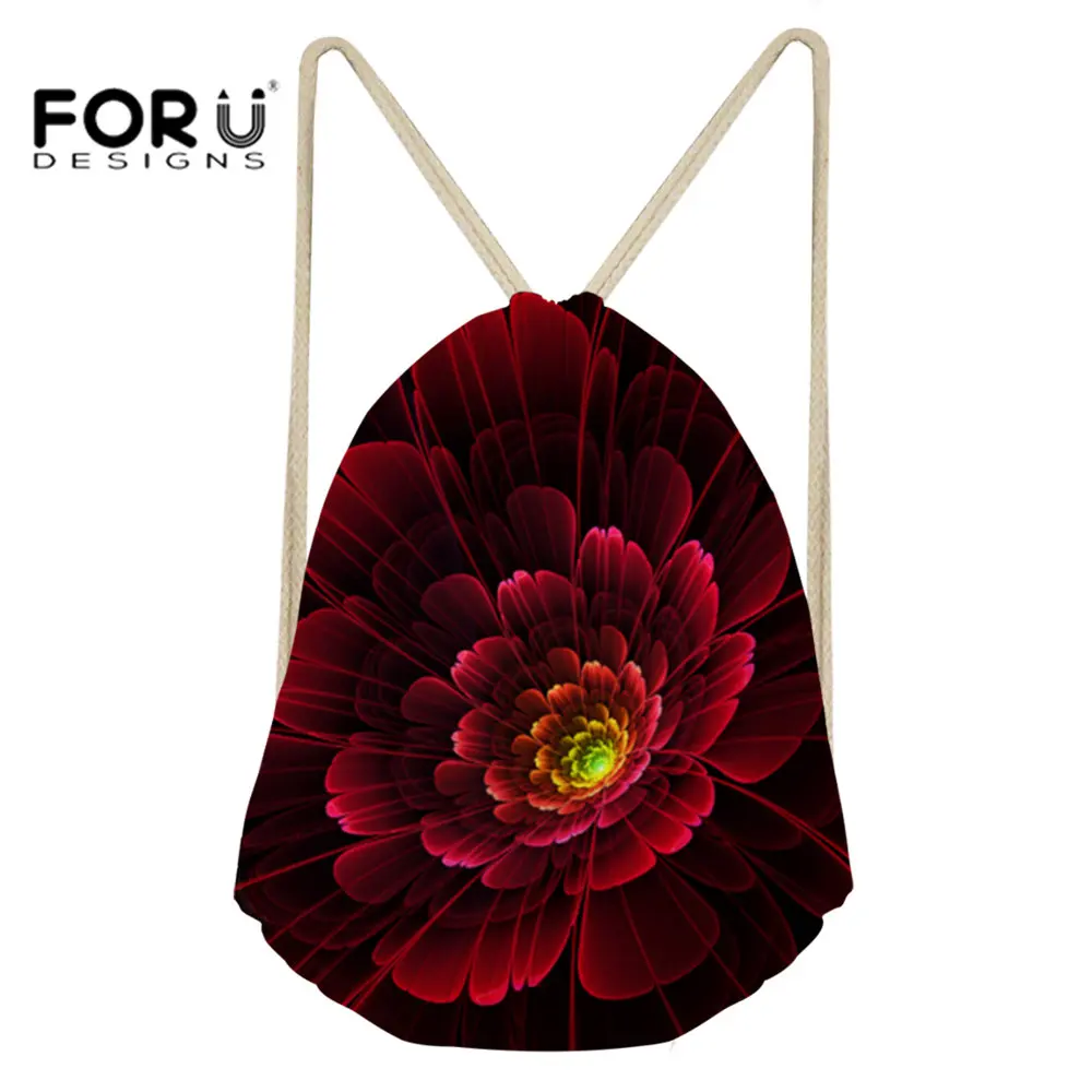 FORUDESIGNS/маленькая спортивная сумка-мешок на шнурке для женщин, фитнес и тренировка, Йога, девочки, рюкзак для танцев, сумка, пляжный рюкзак, сумка