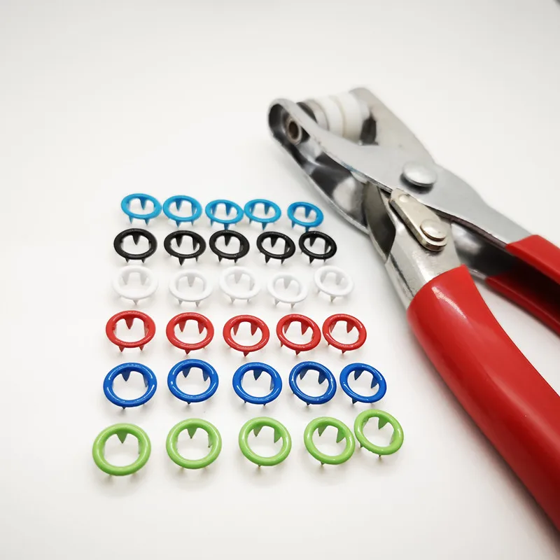 

9.5mm Studs Fasteners-Press Poppers-Buckle Snap-Buttons Longer Prong +Plier Press
