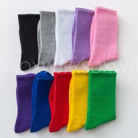 new solid color cotton socks personality harajuku candy color couple skateboard socks casual sports mens socks