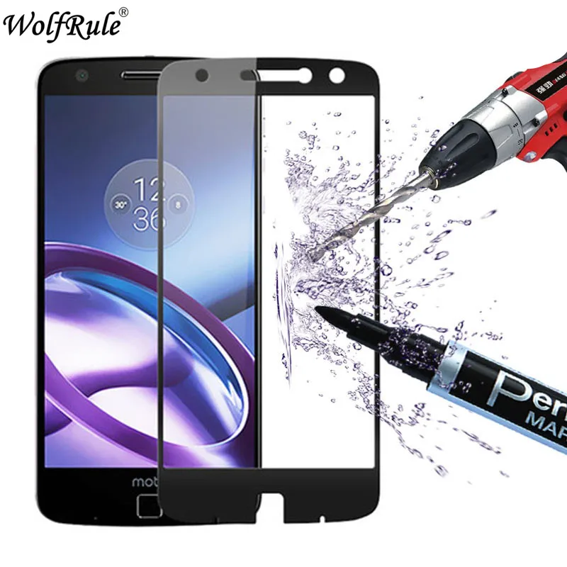 Protector de pantalla para Moto Z, cristal templado antiexplosi&oacute;n 2.5D para Moto Z, pel&iacute;cula de cobertura completa para Motorola Moto Z / Z Droid, 2 uds.-0
