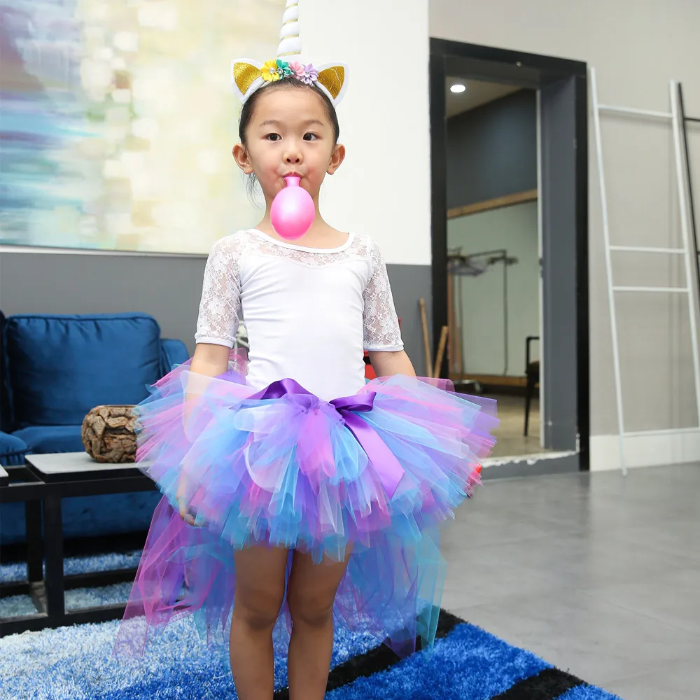 Юбка-пачка для маленьких девочек пышная детская балетная Pettiskirts Шлейфом Тюль принцесса юбки для девочек для детей День рождения танец пачка