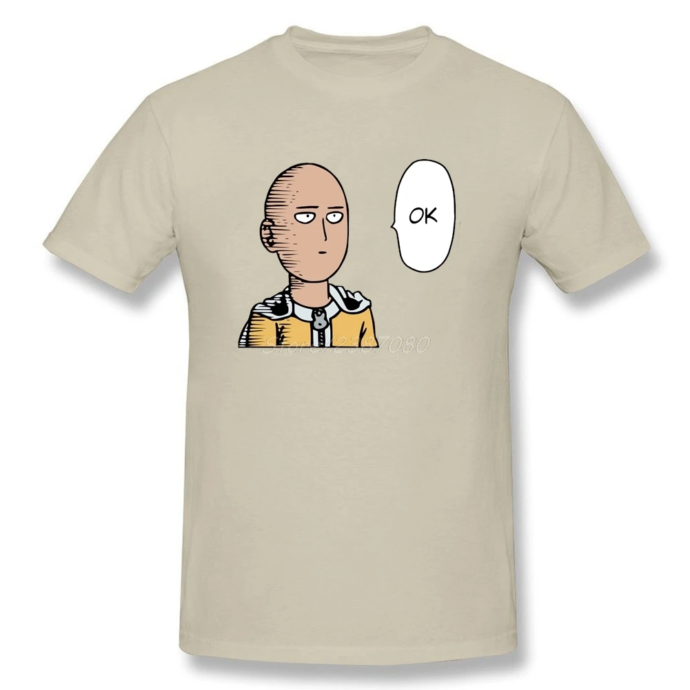 One Punch Man Футболка размера плюс короткий рукав Для Мужчин's Футболки Поп крутая