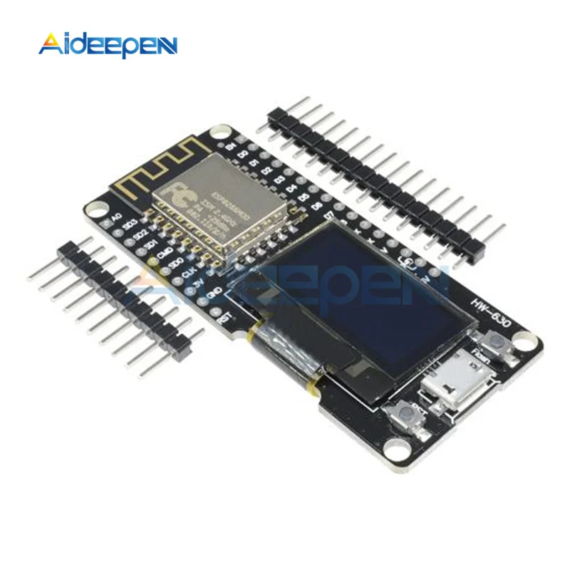 ESP-12F Black 0,96 дюймов OLED цифровой ESP32 ESP-12F wifi Bluetooth макетная плата ESP8266 ESP12F CP2102 модуль для Arduino комплект белый/черный - Цвет: ESP-12F Black