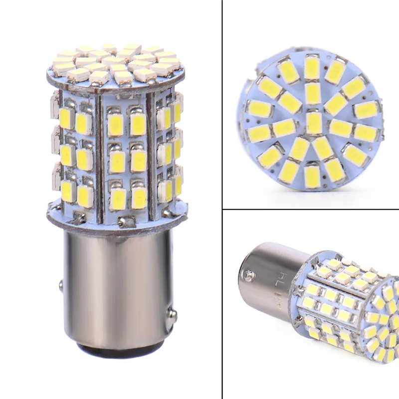 10 шт./лот супер яркий BAY15D 1157/BAY15D/P21/5 Вт автомобилей Хвост стоп 64 SMD светодиодные