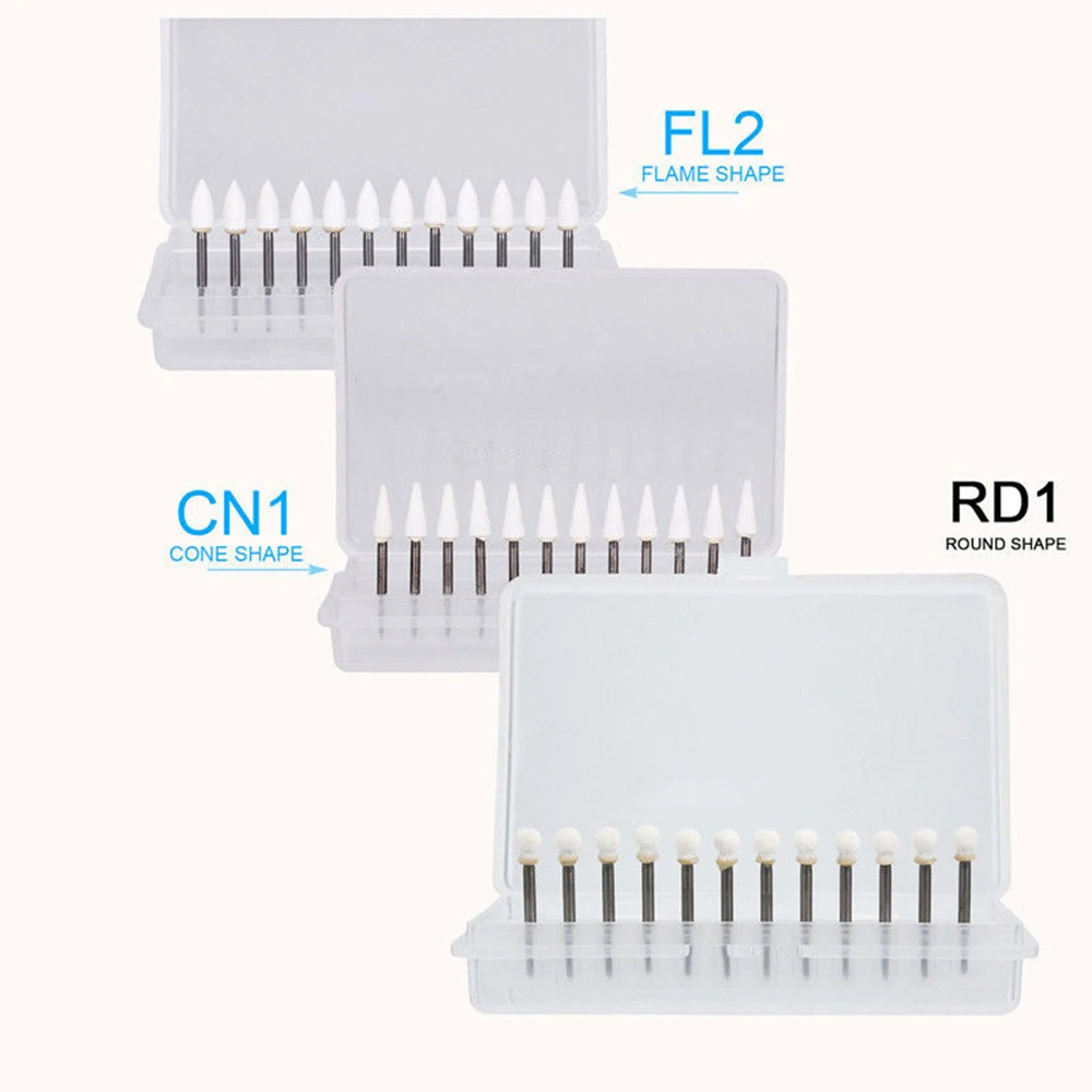 12 шт./компл. фарфоровые зубы полировальный набор стоматологические