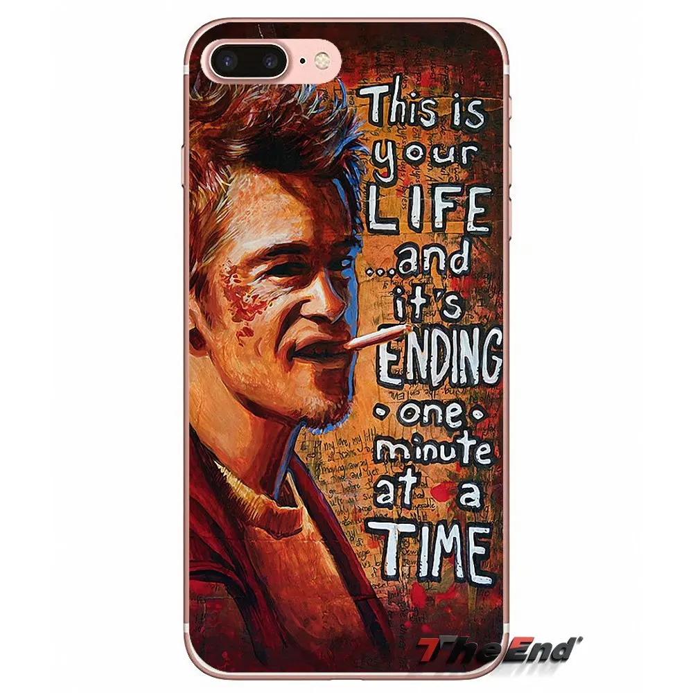 Чехол для iPhone X 4 4S 5 5S 5C SE 6 6S 7 8 Plus Samsung Galaxy J1 J3 J5 J7 A3 A5 2016 2017 edward norton fight club tyler durden|case