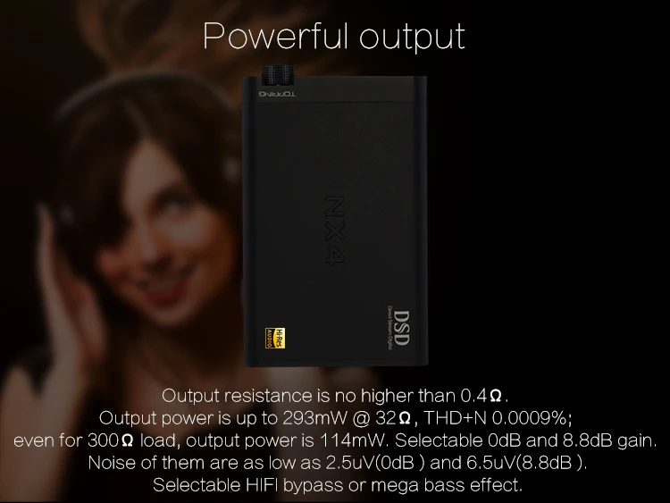 Топпинг NX4 DSD XMOS-XU208+ ES9038Q2M чип Портативный USB DAC DSD Декодер Усилитель для наушников алюминиевый корпус черный/серебристый