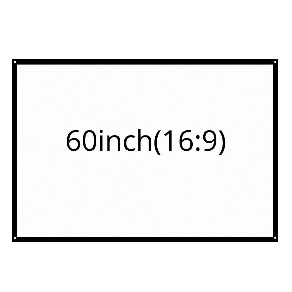 AAO 60 дюймов 16:9 Портативный 3D проектор экран пластиковая ткань для путешествий