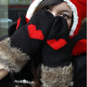 Winter warm couple upset fashion hang neck gloves | Аксессуары для одежды