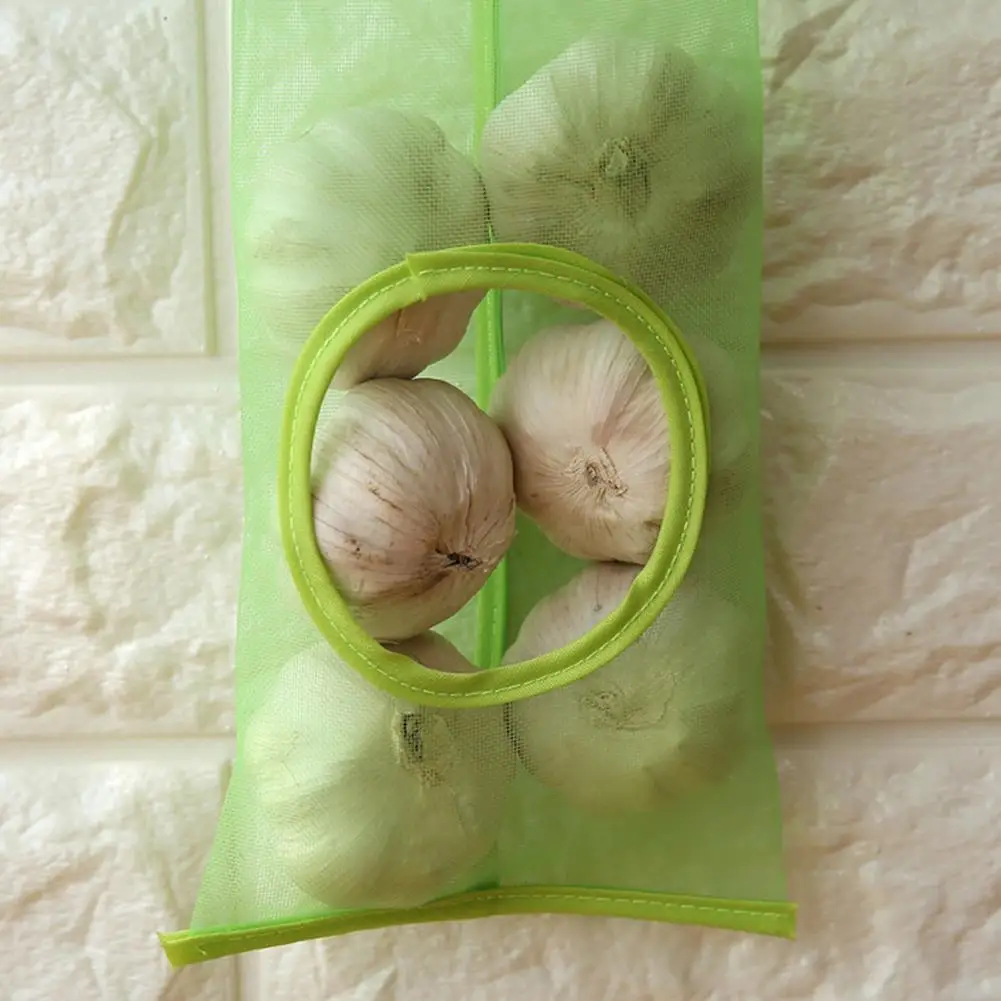 Сумка для хранения фруктов и овощей дышащая сетка висячий тип кухонный лук