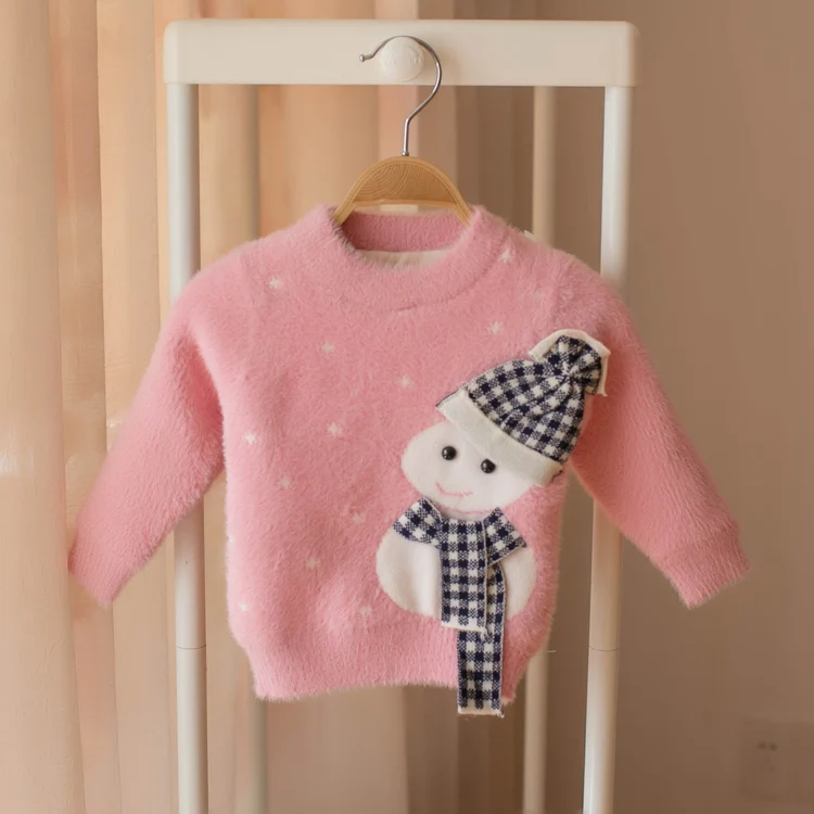 Свитер для девочек с длинным рукавом новинка зимы 2019 Детский свитер со
