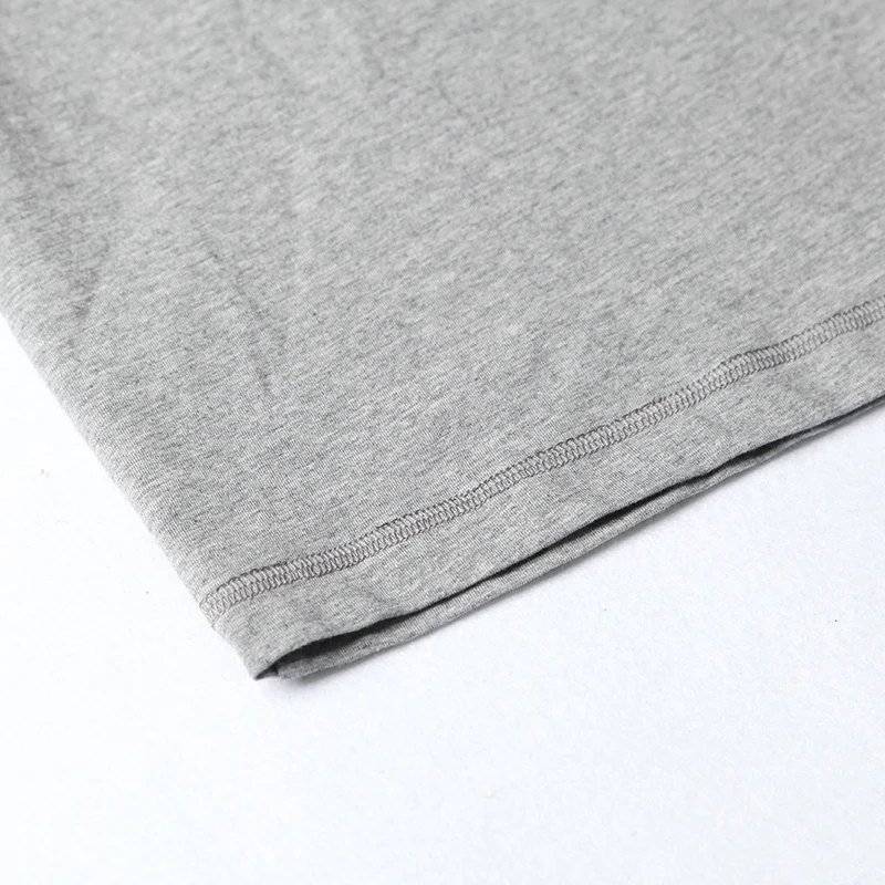 Markless Men Short Sleeve T-shirt Grey 95% Cotton Top Tees Pocket Summer New Men Brand Clothes Tshirt TXA7684M
